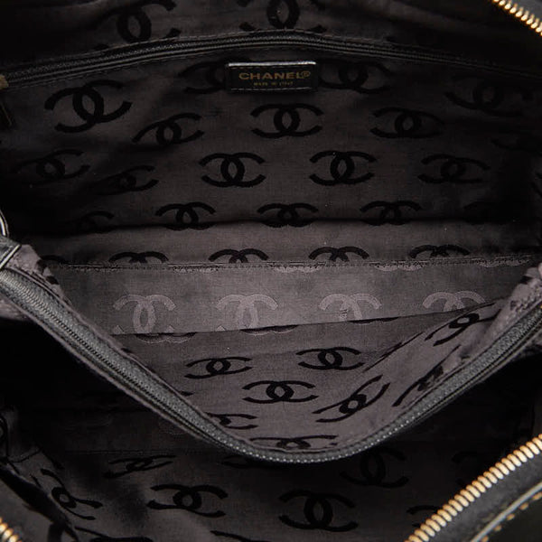 シャネル ココマーク ワイルドステッチ ハンドバッグ ミニボストンバッグ ブラック レザー レディース CHANEL 【中古】