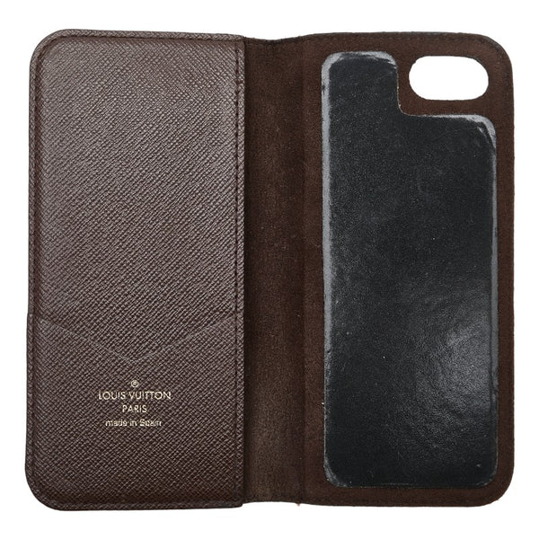 ルイ ヴィトン モノグラム フォリオ iPhone7 アイフォンケース M61905 ブラウン PVC レディース LOUIS VUITTON 【中古】