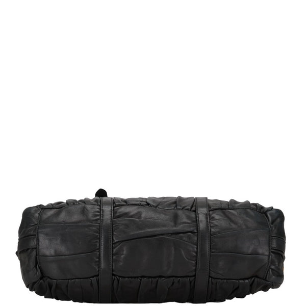 プラダ ハンドバッグ ブラック レザー レディース PRADA 【中古】