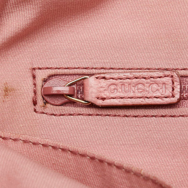 グッチ GGキャンバス ハンドバッグ 121023 ベージュ ピンク キャンバス レザー レディース GUCCI 【中古】