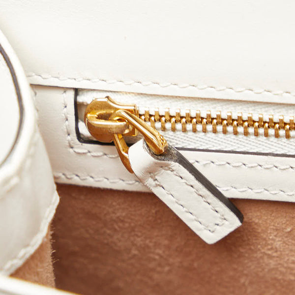 グッチ シルヴィ シェリーライン ショルダーバッグ 421882 ホワイト レザー レディース GUCCI 【中古】