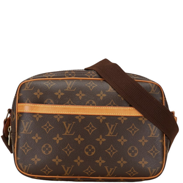 ルイ ヴィトン モノグラム  リポーターPM 斜め掛け ショルダーバッグ  M45254 ブラウン PVC レザー レディース LOUIS VUITTON 【中古】