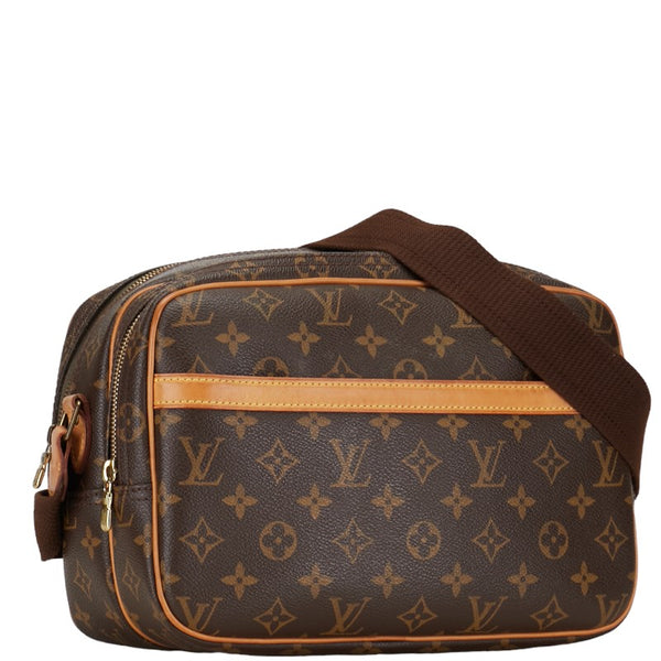 ルイ ヴィトン モノグラム  リポーターPM 斜め掛け ショルダーバッグ  M45254 ブラウン PVC レザー レディース LOUIS VUITTON 【中古】