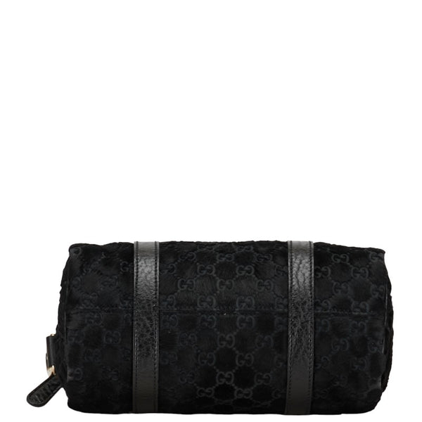 グッチ グッチシマ ハンドバッグ ミニボストン 193604 ブラック ファー レザー レディース GUCCI 【中古】