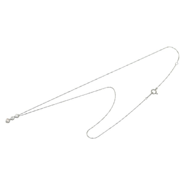 Pt900 プラチナ Pt850 プラチナ ダイヤ0.30ct スリーストーン ネックレス レディース 【中古】