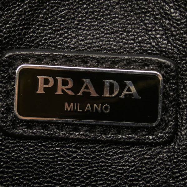 プラダ サフィアーノ クラッチバッグ 2NG005 ブラック レザー レディース PRADA 【中古】