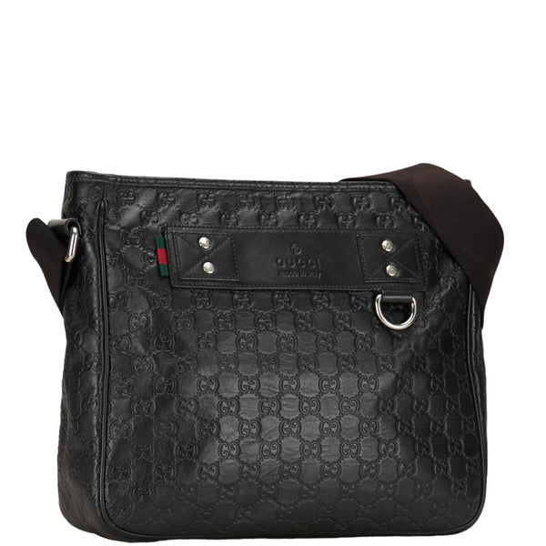 グッチ グッチシマ 斜め掛け ショルダーバッグ 322080 ブラック レザー レディース GUCCI 【中古】