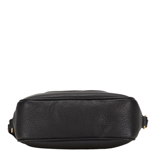 グッチ インターロッキングG ソーホー タッセル スモールディスコ 斜め掛け ショルダーバッグ 308364 ブラック レザー レディース GUCCI 【中古】