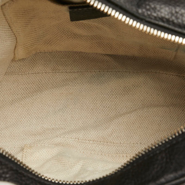 グッチ インターロッキングG ソーホー タッセル スモールディスコ 斜め掛け ショルダーバッグ 308364 ブラック レザー レディース GUCCI 【中古】