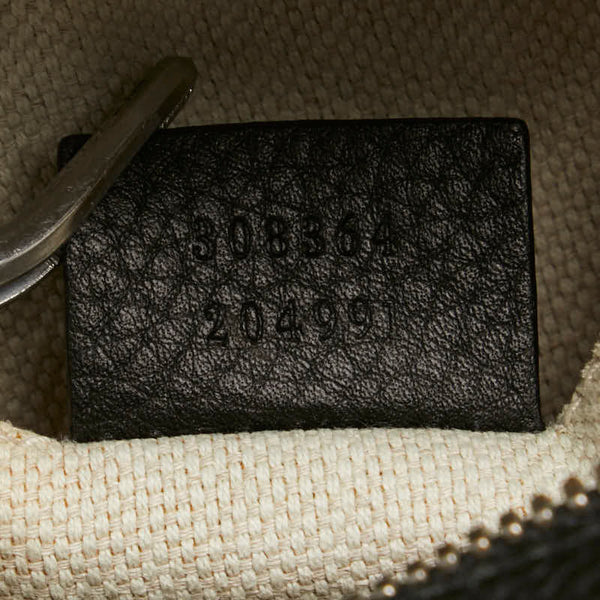 グッチ インターロッキングG ソーホー タッセル スモールディスコ 斜め掛け ショルダーバッグ 308364 ブラック レザー レディース GUCCI 【中古】