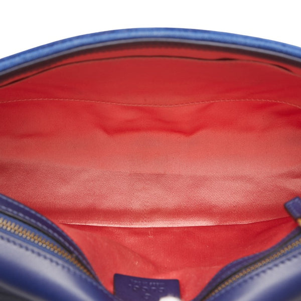 グッチ GGマーモント チェーンショルダーバッグ 443496 ブルー ベロア レディース GUCCI 【中古】