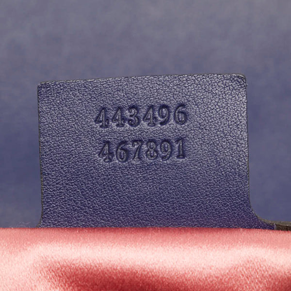 グッチ GGマーモント チェーンショルダーバッグ 443496 ブルー ベロア レディース GUCCI 【中古】