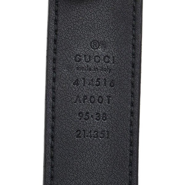 グッチ GGマーモント ベルト サイズ：95/38 214351 ブラック ゴールド レザー レディース GUCCI 【中古】