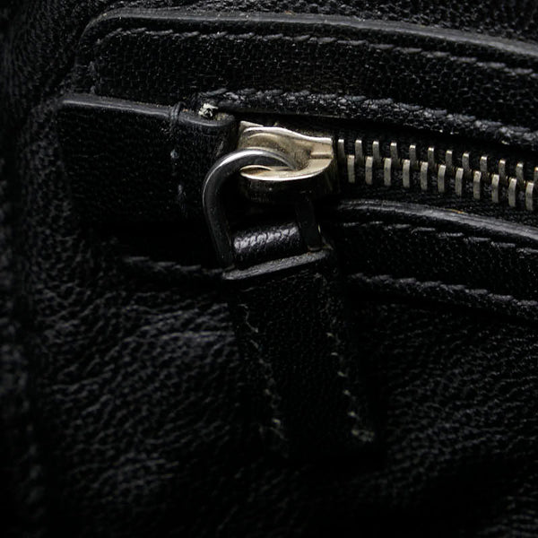 プラダ 三角ロゴプレート サフィアーノ ビジネスバッグ ブリーフケース 書類カバン ブルー レザー レディース PRADA 【中古】