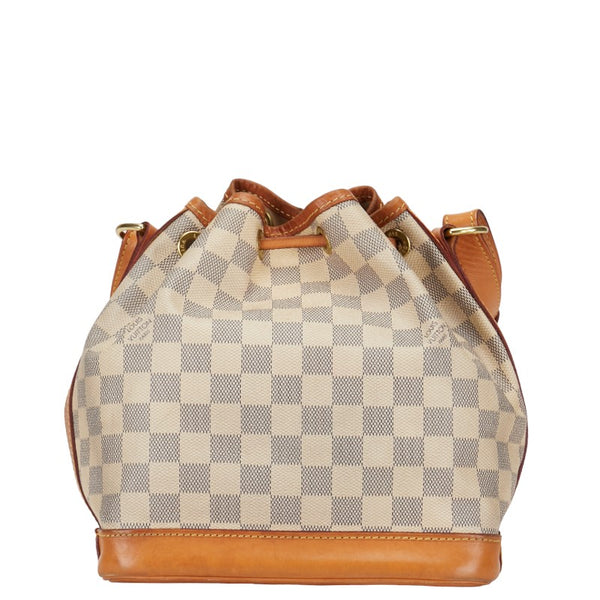 ルイ ヴィトン ダミエ アズール ノエBB ショルダーバッグ N41220 ホワイト ブラウン PVC レザー レディース LOUIS VUITTON 【中古】