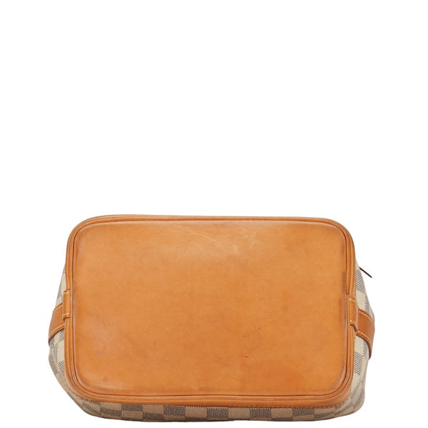 ルイ ヴィトン ダミエ アズール ノエBB ショルダーバッグ N41220 ホワイト ブラウン PVC レザー レディース LOUIS VUITTON 【中古】