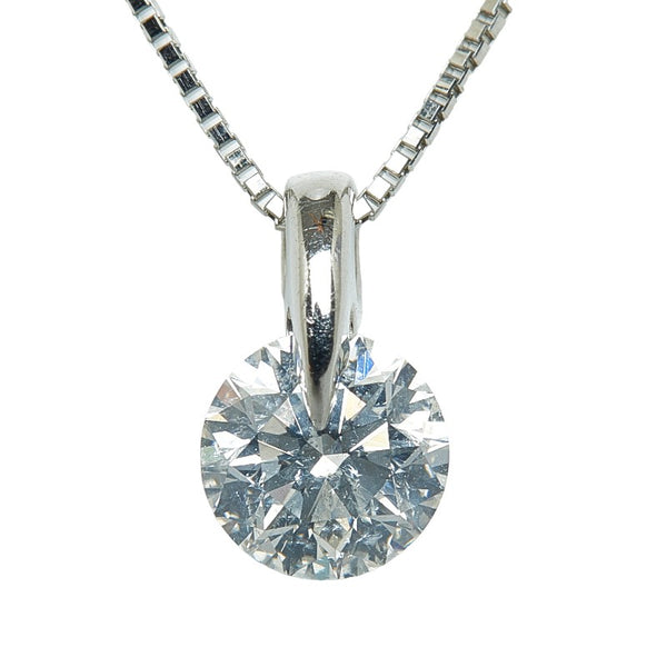 Pt900 プラチナ Pt850 プラチナ ダイヤ1.014ct ペンダントネックレス レディース 【中古】