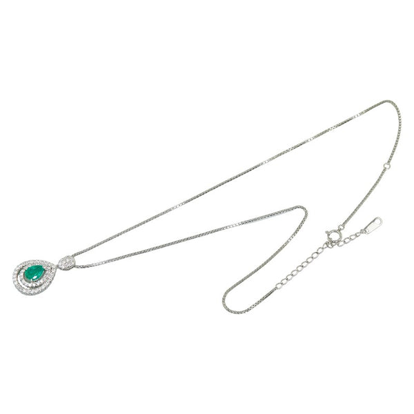 Pt900 プラチナ Pt850 プラチナ エメラルド1.08ct ダイヤ0.70ct ペンダントネックレス レディース 【中古】