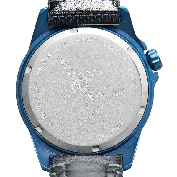 ケンテックス ソーラースタンダード 自衛隊 ブルーインパルス 腕時計 S715M-07 クオーツ ネイビー文字盤 ステンレススチール ナイロン メンズ Kentex 【中古】