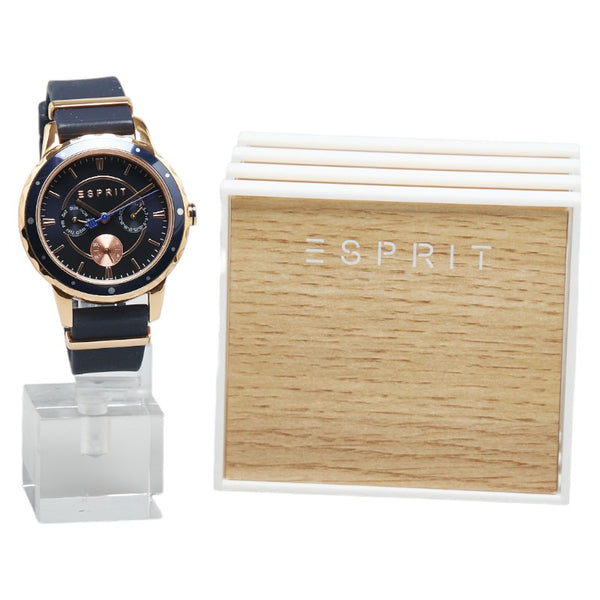 エスプリ 腕時計 1L140 クオーツ ネイビー文字盤 ステンレススチール ラバー メンズ ESPRIT 【中古】