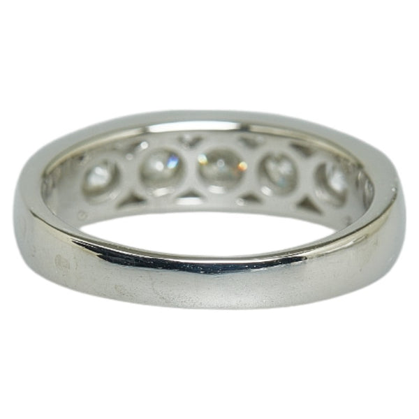 Pt900 プラチナ ダイヤ1.00ct 一文字 リング 指輪 #51 レディース 11号 【中古】