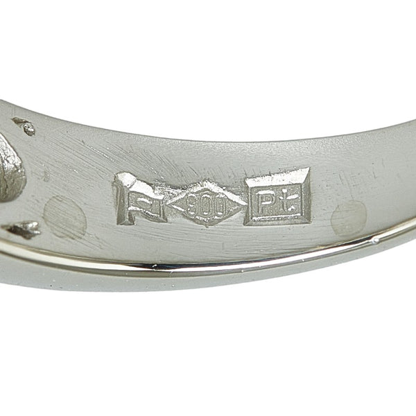 Pt900 プラチナ ダイヤ1.00ct 一文字 リング 指輪 #51 レディース 11号 【中古】