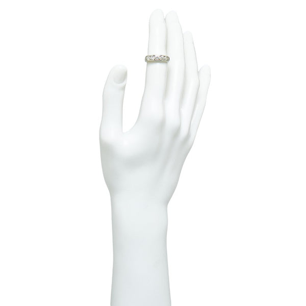 Pt900 プラチナ ダイヤ1.00ct 一文字 リング 指輪 #51 レディース 11号 【中古】