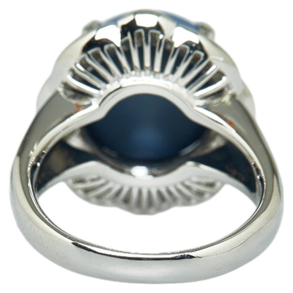 Pt900 プラチナ ブラックオパール5.14ct ダイヤ0.51ct リング 指輪 レディース 10.5号 【中古】