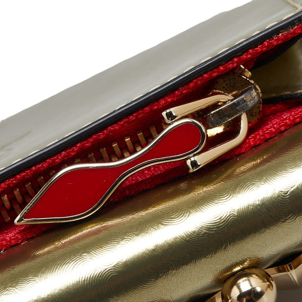 クリスチャンルブタン マカロン スタッズ 三つ折り財布 ゴールド レザー レディース Christian Louboutin 【中古】