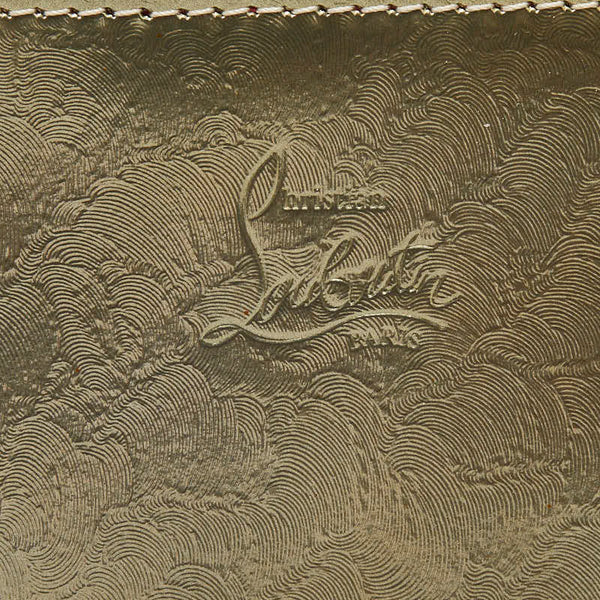 クリスチャンルブタン マカロン スタッズ 三つ折り財布 ゴールド レザー レディース Christian Louboutin 【中古】