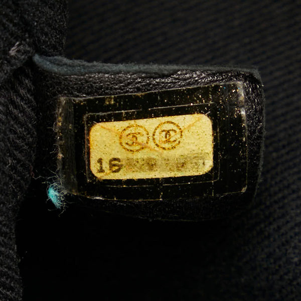 シャネル ココマーク ロゴ ドーヴィルPM チェーントートバック グレー キャンバス レザー レディース CHANEL 【中古】