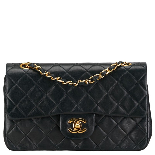 シャネル マトラッセ23 ココマーク ダブルフラップ チェーン ショルダーバッグ ブラック ラムスキン レディース CHANEL 【中古】
