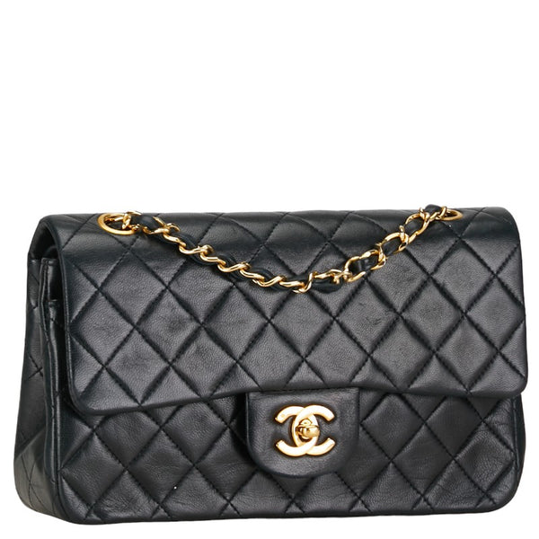 シャネル マトラッセ23 ココマーク ダブルフラップ チェーン ショルダーバッグ ブラック ラムスキン レディース CHANEL 【中古】