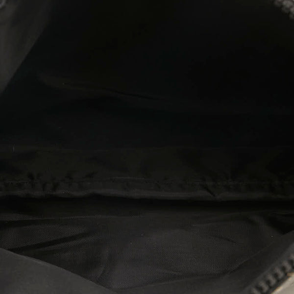 サンローラン ロゴ スター 総柄 ポーチ ブラック ゴールド レザー レディース SAINT LAURENT 【中古】