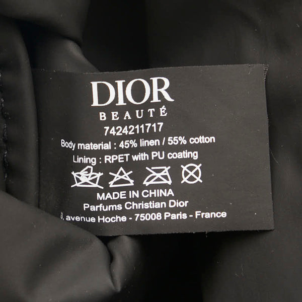 ディオール CD ハートロゴ ノベルティ ポーチ べージュ 麻・リネン レディース Dior 【中古】