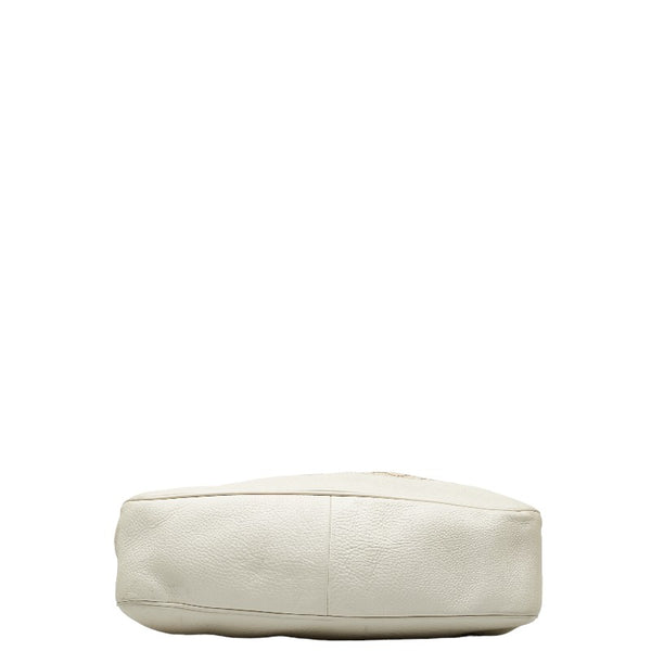 グッチ GGキャンバス バンブー ハンドバッグ ショルダーバッグ 2WAY 282315 ベージュ ホワイト キャンバス レザー レディース GUCCI 【中古】