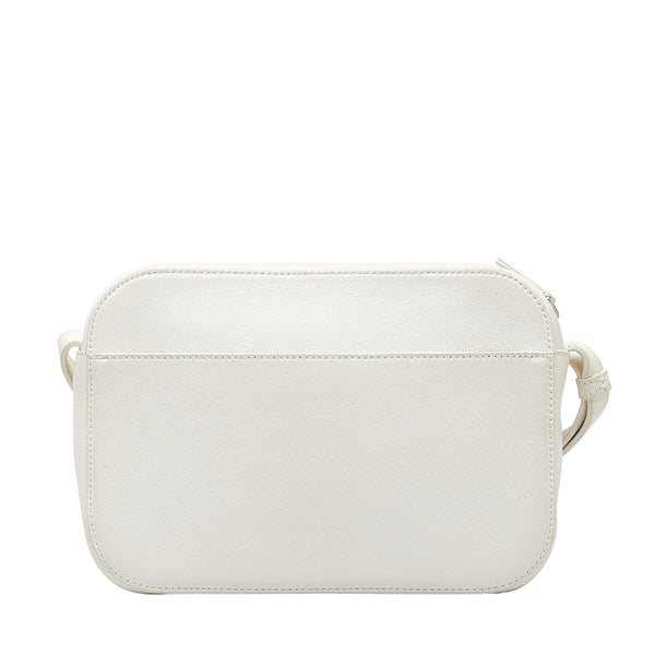 バレンシアガ エブリディ 斜め掛け ショルダーバッグ カメラバッグ 552370 ホワイト レザー レディース BALENCIAGA 【中古】