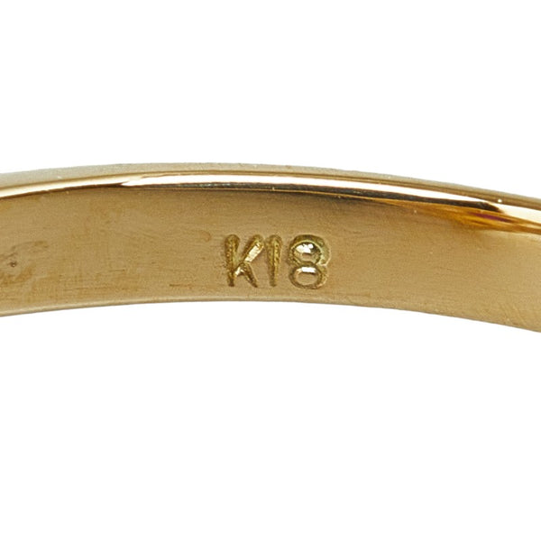 K18YG イエローゴールド ルビー0.20ct ダイヤ0.13ct リング 指輪 レディース 14号 【中古】