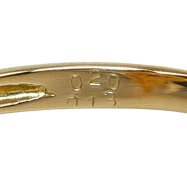 K18YG イエローゴールド ルビー0.20ct ダイヤ0.13ct リング 指輪 レディース 14号 【中古】