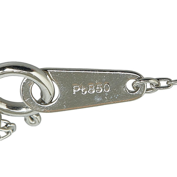 Pt900 プラチナ Pt850 プラチナ ダイヤ0.52ct ダイヤ0.27ct スノークリスタル モチーフ ネックレス レディース 【中古】