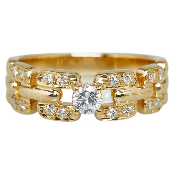 タサキ K18YG イエローゴールド ダイヤ0.28ct リング 指輪 レディース TASAKI 8.5号 【中古】
