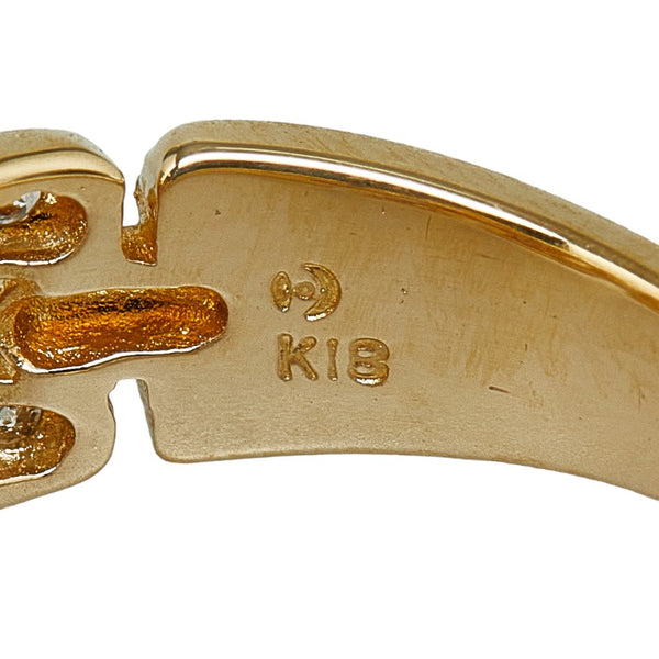 タサキ K18YG イエローゴールド ダイヤ0.28ct リング 指輪 レディース TASAKI 8.5号 【中古】