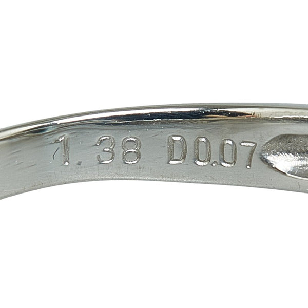 Pt900 プラチナ アクアマリン1.38ct ダイヤ0.07ct リング 指輪 レディース 12.5号 【中古】