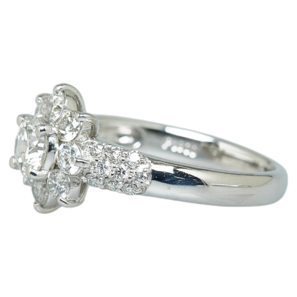 Pt900 プラチナ ダイヤ0.504ct ダイヤ0.78ct リング 指輪 レディース 13号 【中古】
