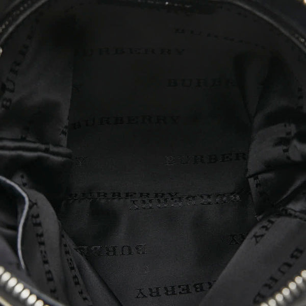 バーバリー ノバチェック ショルダーバッグ ブラック ベージュ ナイロン レザー レディース BURBERRY 【中古】