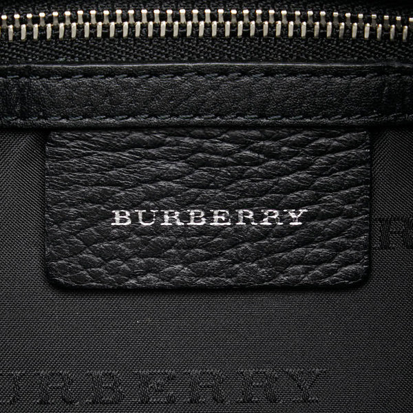 バーバリー ノバチェック ショルダーバッグ ブラック ベージュ ナイロン レザー レディース BURBERRY 【中古】