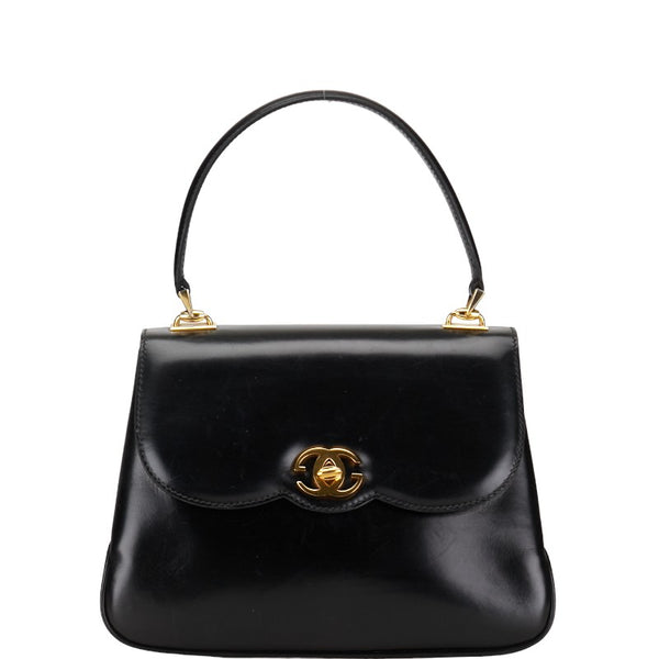 グッチ オールドグッチ ハンドバッグ ショルダーバッグ 2WAY ブラック レザー レディース GUCCI 【中古】