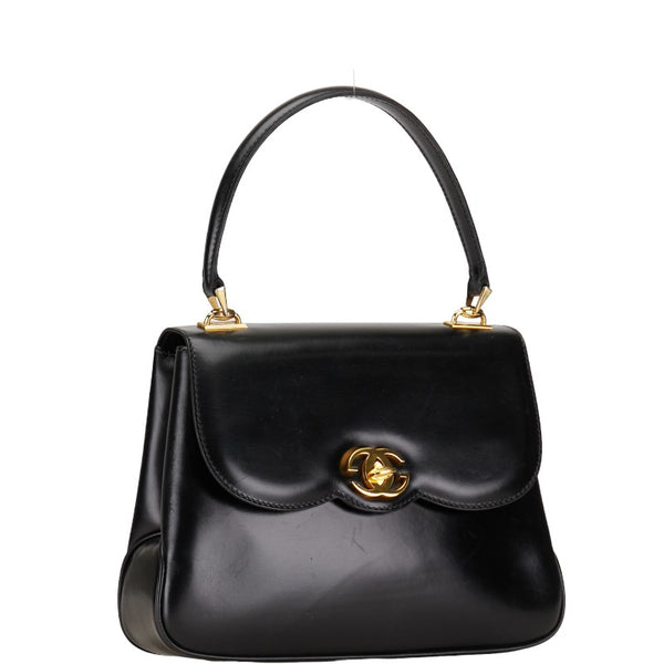 グッチ オールドグッチ ハンドバッグ ショルダーバッグ 2WAY ブラック レザー レディース GUCCI 【中古】