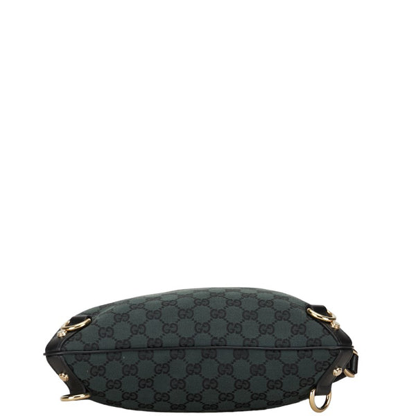 グッチ GGキャンバス アビー ショルダーバッグ 272400 グリーン ブラック キャンバス レザー レディース GUCCI 【中古】