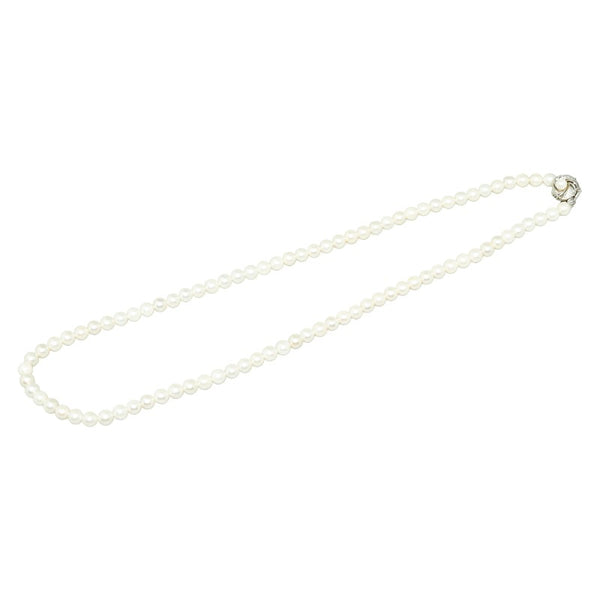 SV925 シルバー アコヤパール6.5～7mm ロングネックレス レディース 【中古】